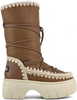 Mou Sneeuwlaars Twist Tall - Dames - Winterlaarzen - Bruin - 39 EU - Schoenen