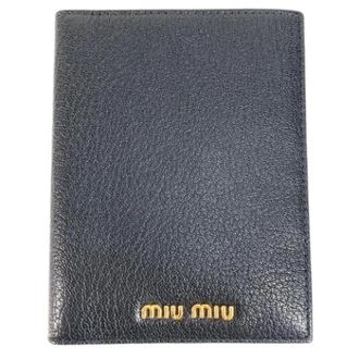 Miu Miu Pre-owned Business card case - Dames - Vintage Accessoires - Zwart - ONE Size - Leer - Vintage