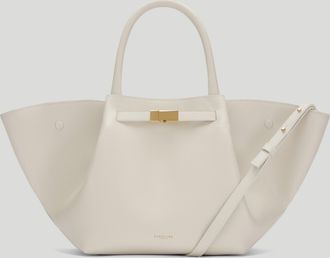 DeMellier The Midi New York in Chalk Small Grain Leather Shoulder bag