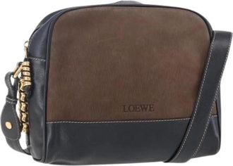 Loewe Pre-owned Cross Body Bags, female, Brown, Size: ONE SIZE Pre-owned Leather Shoulder Bag