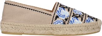 Prada Espadrilles Damess Stof Beige/Astraal