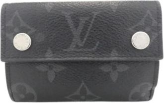 Louis Vuitton Pre-owned Wallets, male, Black, Size: ONE SIZE Pre-owned Canvas Card Wallet