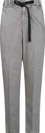 White Sand Straight-Leg Casual Belted Pants