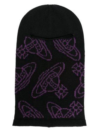 Vivienne Westwood Passamontagna con ricamo Orb - Nero