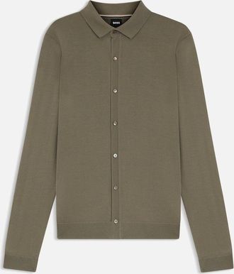 HUGO BOSS Mens BOSS Black Helbert Sweater 245 Open Brown - Size: 42