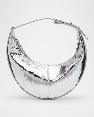 Proenza Schouler Slide Mini Crinkled Metallic Leather Shoulder Bag