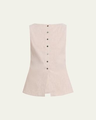 Theory Boat-Neck Cutaway Vest