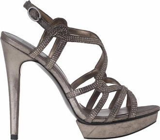 Pelle Moda Womens Flirt Evening Sandal In Pewter