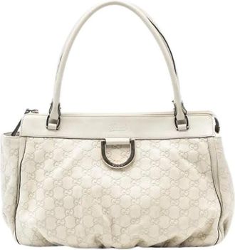 Gucci Pre-owned Handbags, female, White, Size: ONE SIZE Pre-owned Tote Bag