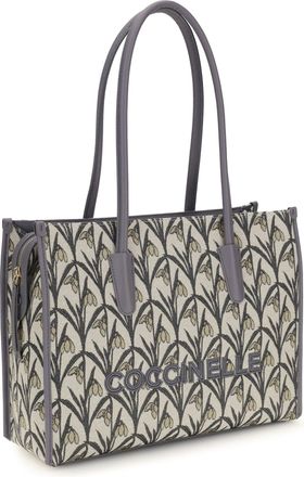 Coccinelle Womens Jacquard Tote Bag Mul.stove-Stove Shoulder Mul.stove/stove