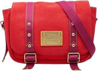 Louis Vuitton Pre-owned Cross Body Bags, female, Red, Size: ONE SIZE Pre-owned Canvas Shoulder Bag