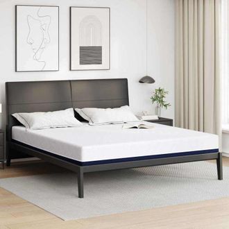 vidaXL Vidaxl - Colch&oacute;n Blanco, Azul 180 X 200 Cm Espuma