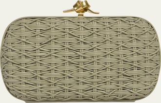 Bottega Veneta Woven Leather Cord Knot Clutch Bag