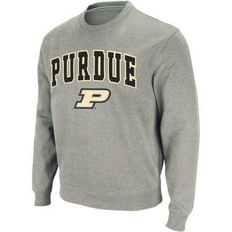 Colosseum Mens Colosseum Heather Gray Purdue Boilermakers Arch & Logo Crew Neck Sweatshirt at Nordstrom, Size Xx-Large