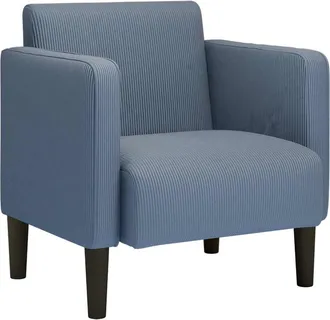 vidaXL Vidaxl Divano Sedia Con Braccioli Blu 54 Cm Tessuto Di Velluto A Coste