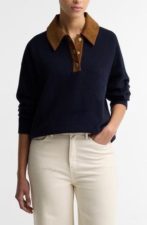 Barbour Ravenshill Merino Wool Sweater in Navy at Nordstrom, Size 2
