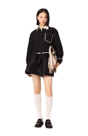 Maje Taffeta shirt in Black at Nordstrom, Size Medium