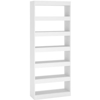 vidaXL Vidaxl - Estanter&iacute;a/divisor Madera De Ingenier&iacute;a Blanco 80x30x198 Cm