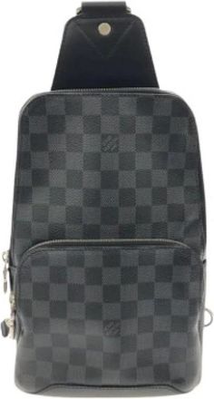 Louis Vuitton Pre-owned Cross Body Bags, male, Gray, Size: ONE SIZE Pre-owned Avenue Sling Bag