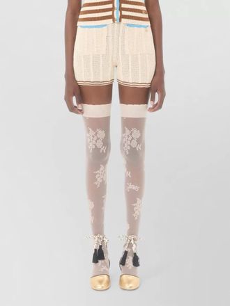 Valentino Garavani ribbed knit knee-length shorts