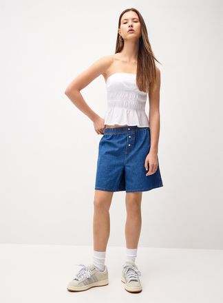 Twik Womens Elastic waist supple denim short