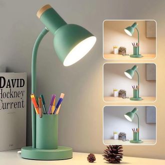 OEM Lampe De Bureau - Col D Oie 360&deg; - 3 Temp&eacute;ratures De Couleur 3000k 4500k 6500k - Base M&eacute;tallique Avec Porte-stylo - Hauteur 45 Cm - 1 Pi&egrave;ce