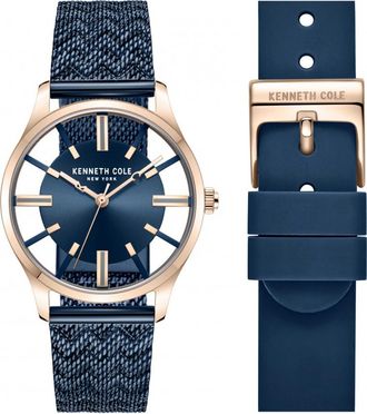 Kenneth Cole Womens KCWLG2236903 Ladies Classic Watch and Strap Gift Set - Rose Gold - One Size