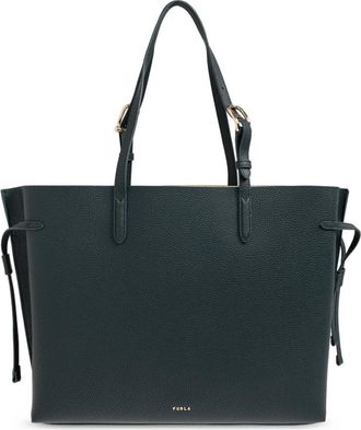 Furla Ava L Tote - Dames - Shoppers - Groen - ONE Size - Leer - Tassen