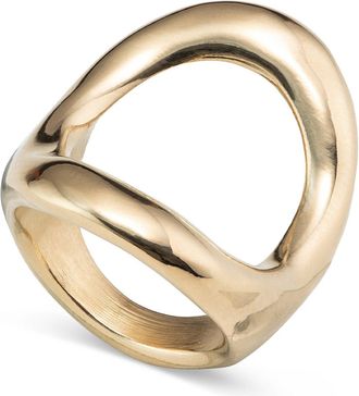 UNOde50 Golden Oval Statement Ring