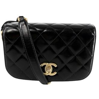 Chanel Pre-owned Schoudertas - Dames - Pre-owned - Zwart - Maat: ONE Size Leer