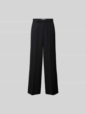Won Hundred Wide Fit Leinenhose mit Ges&auml;&szlig;taschen in Black, Gr&ouml;&szlig;e 50