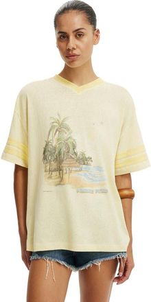 Cotton On Womens V Neck Vacay Graphic Tee in Paradise Found Whipped at Nordstrom, Size Xx-Large