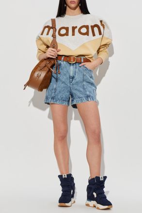 Isabel Marant Joely Denim Shorts, Womens, Blue