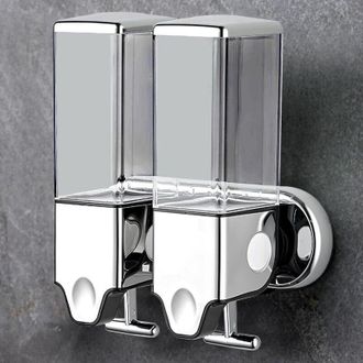 OEM Dispensador De Champ&uacute; Y Acondicionador, 2 X 500 Ml, Montaje En Pared Sin Taladrar, Dispensador De Jab&oacute;n Manual Para Ducha, Adecuado Para El Hogar, Ba&ntilde;