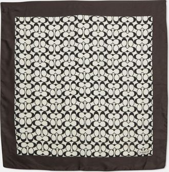 Coach Monochrome Monogram Silk Square Scarf