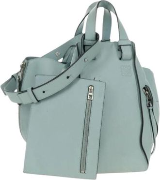 Loewe Pre-owned Hand Bag - Dames - Vintage Handtas - Blauw - ONE Size - Leer - Vintage
