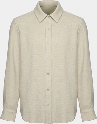 God's True Cashmere Pearlescent Ombr&eacute; Tartan Cashmere Shirt Size: XL