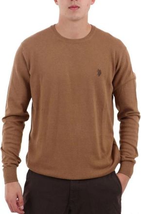 U.S.Polo Association Katoenen trui met kasjmier - Heren - Cashmere truien - Bruin - XL - Katoen - Truien & Vesten