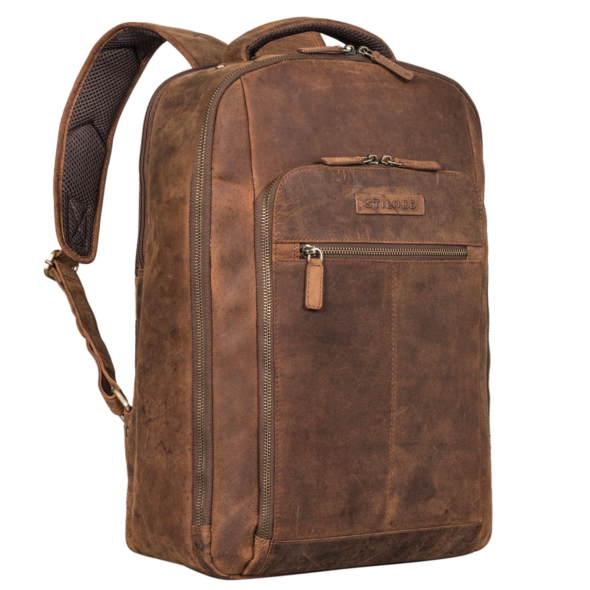 Amazon Schulter Rucksack Herren Leder STILORD Josef XXL