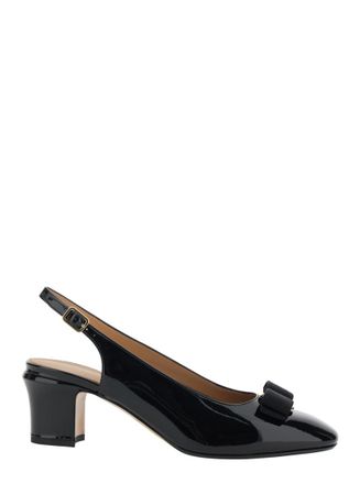 Ferragamo Black Leather Pumps