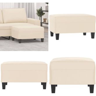 vidaXL Poggiapiedi Beige 70x55x41 cm in Tessuto Microfibra - Poggiapiedi moderni - Poggiapiedi per divano