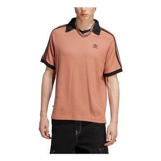 adidas Adicolor Classics Waffle Polo Shirt Asia Sizing Clay Strata HS2083
