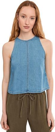 Madewell Airy Denim Halter Shell Top Womens Clothing Clean Soft Sky : XL (Womens 14-16), Cotton/Denim/Lyocell