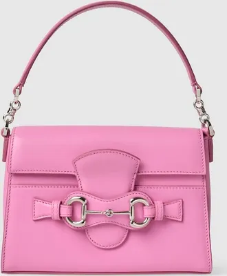 Gucci Horsebit Duomo Small Top Handle Bag, Pink, Leather