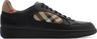 Burberry Leather And Check Terrace Sneakers