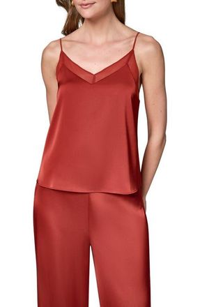DKNY Mesh Trim Camisole in Sunbaked at Nordstrom, Size X-Large
