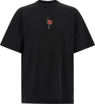 44 Label Group Black Oversized Graphic Cotton T-Shirt