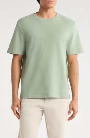 Wax London Dean Boxy Textured Organic Cotton T-Shirt in Sage at Nordstrom, Size Xx-Large