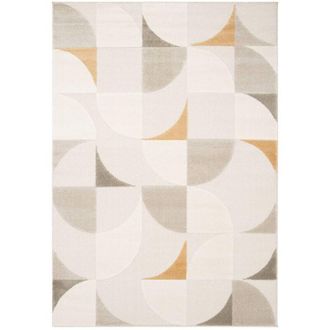 Sweeek Interior rug, retro pattern, cream shag pile 200 x 290cm