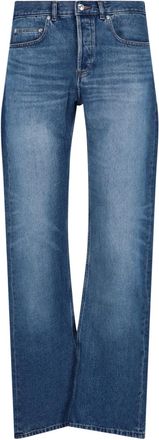 A.P.C. Straight Jeans In Light Blue Cotton Denim